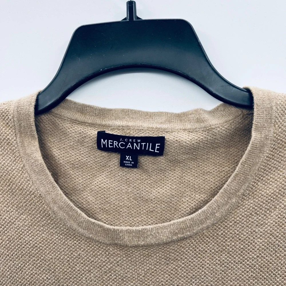 J.Crew Mercantile Lightweight V-Neck Sweater Camel‎ Tan Men's XL